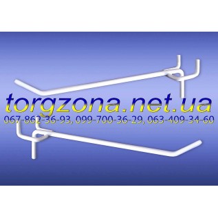 Гачок в перфорацію L-100. d-4mm. крок 30мм.(білий)